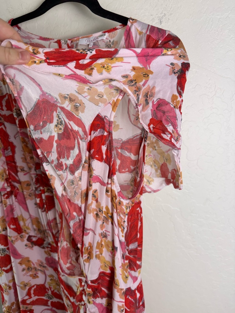 Parker Vivi Dress Silk Floral Dress 16 - Picture 14 of 15